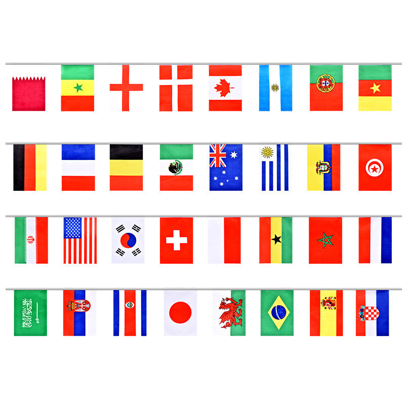 2026 World Cup 48 strong flags, Mexico, Canada World Cup peripheral products, bar KTV lottery decoration