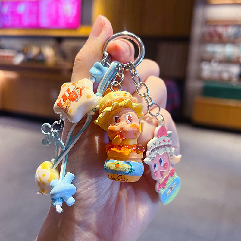 Handmade DIY Cute Star Figure Beaded Charm Strap, Universal Phone Lanyard Pendant, Car Keychain Ornament, Kawaii Doll Hanging Accessories for DIY Craft