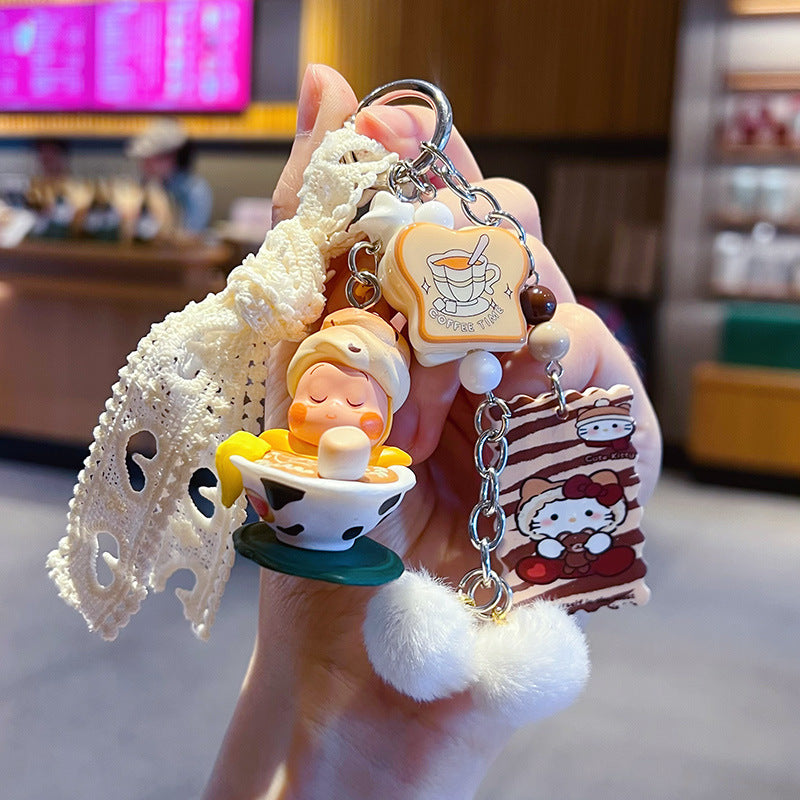 Handmade DIY Cute Star Figure Beaded Charm Strap, Universal Phone Lanyard Pendant, Car Keychain Ornament, Kawaii Doll Hanging Accessories for DIY Craft