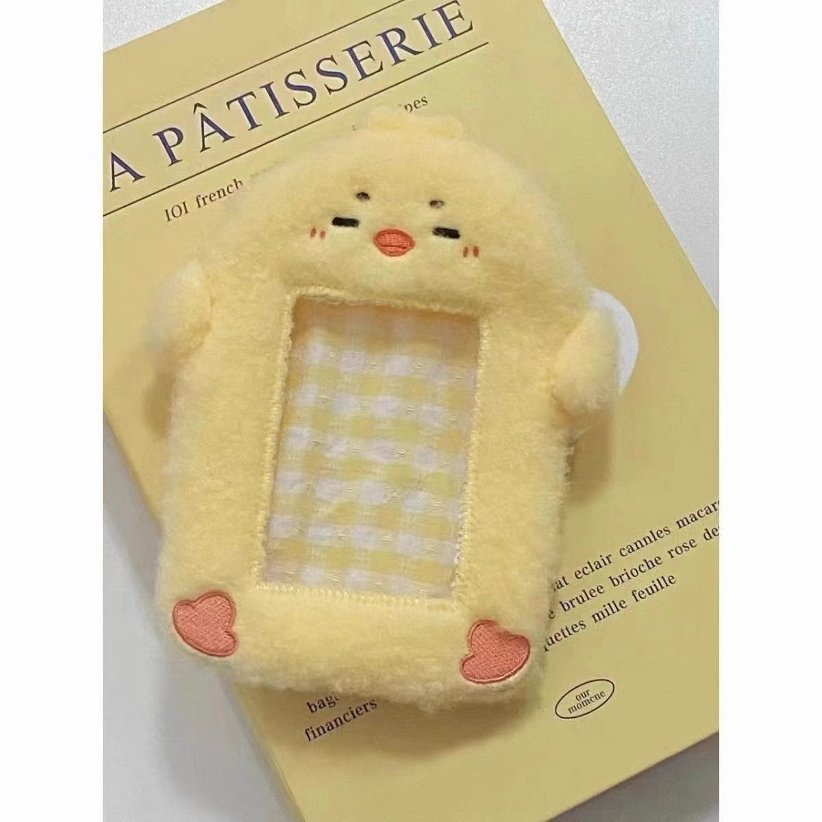 Burger puppy plush card cover 3 inch star chasing small card storage cover bag decorative pendant