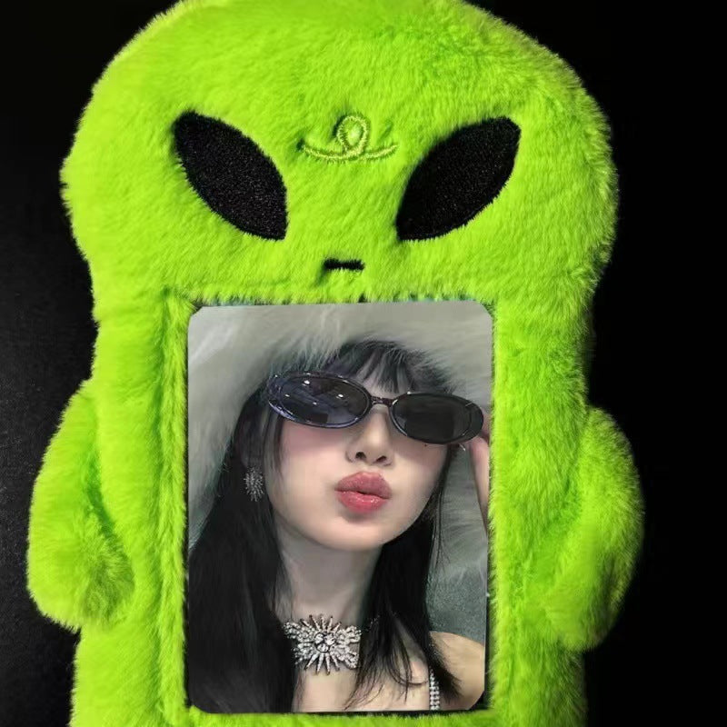 Burger puppy plush card cover 3 inch star chasing small card storage cover bag decorative pendant