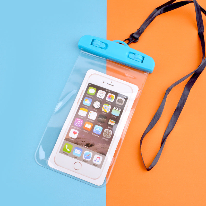 Triple fold mobile phone waterproof bag airbag swimming bath hot spring sealing protective cover diving cover touch screen drifting outer ** hair