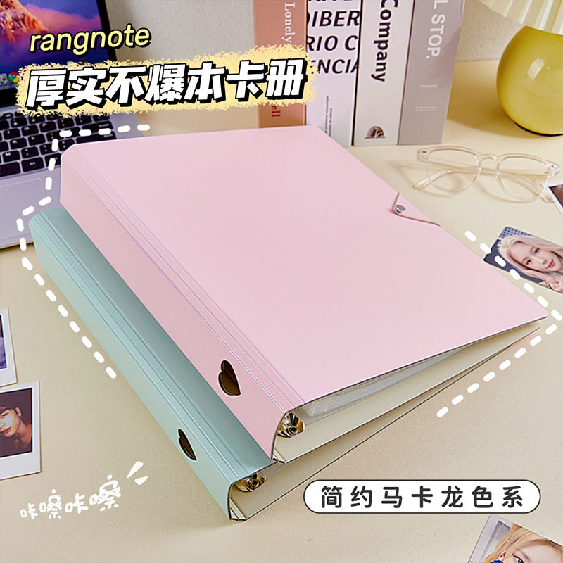 Large Capacity A4 K-Pop Photocard Binder, Refillable 9 Pocket & 4 Pocket Ring Bound Card Album, DIY Scrapbook Photo Album with Sturdy Cover & Divider Boards for Instax Polaroid Photos, Trading Card Collection