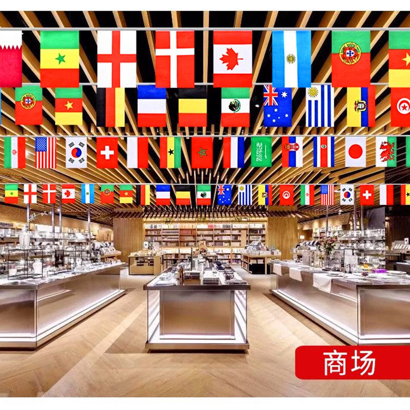 2026 World Cup 48 strong flags, Mexico, Canada World Cup peripheral products, bar KTV lottery decoration
