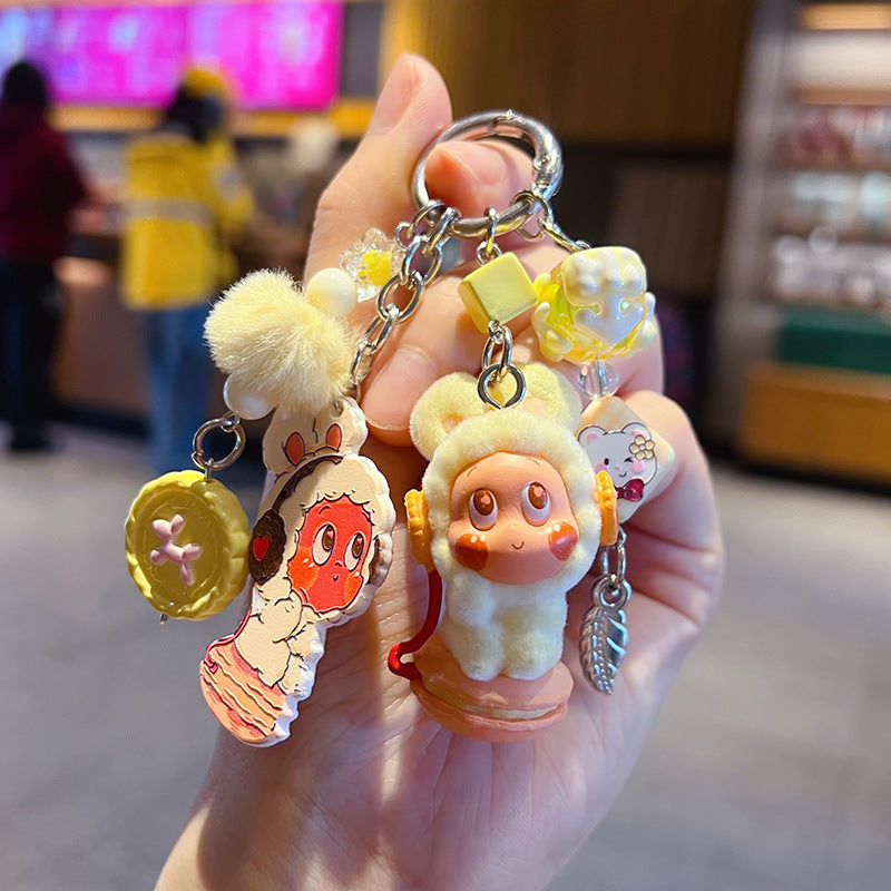 Handmade DIY Cute Star Figure Beaded Charm Strap, Universal Phone Lanyard Pendant, Car Keychain Ornament, Kawaii Doll Hanging Accessories for DIY Craft