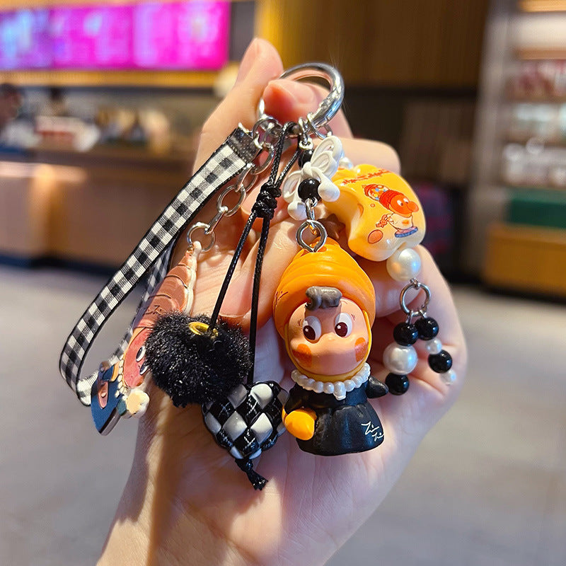 Handmade DIY Cute Star Figure Beaded Charm Strap, Universal Phone Lanyard Pendant, Car Keychain Ornament, Kawaii Doll Hanging Accessories for DIY Craft