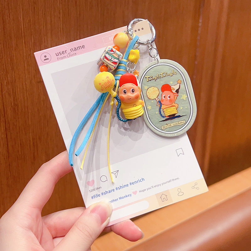 Handmade DIY Cute Star Figure Beaded Charm Strap, Universal Phone Lanyard Pendant, Car Keychain Ornament, Kawaii Doll Hanging Accessories for DIY Craft