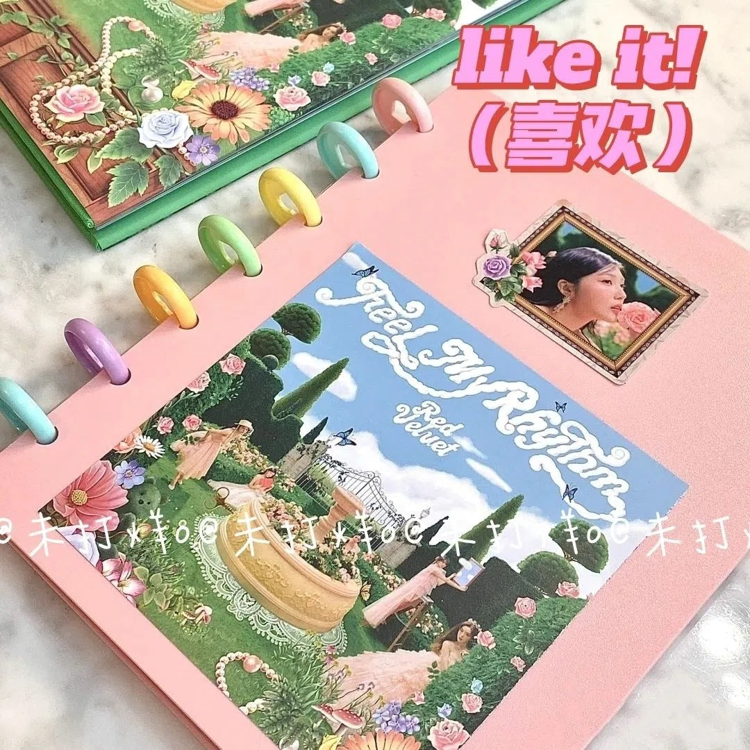 3 Inch Mushroom Hole Refillable K-Pop Album Photocard Binder, Kawaii Idol Photocard Collection Storage Album, Ring Bound Photo Book for Instax Polaroid Photos & K-Pop Fandom Collecting