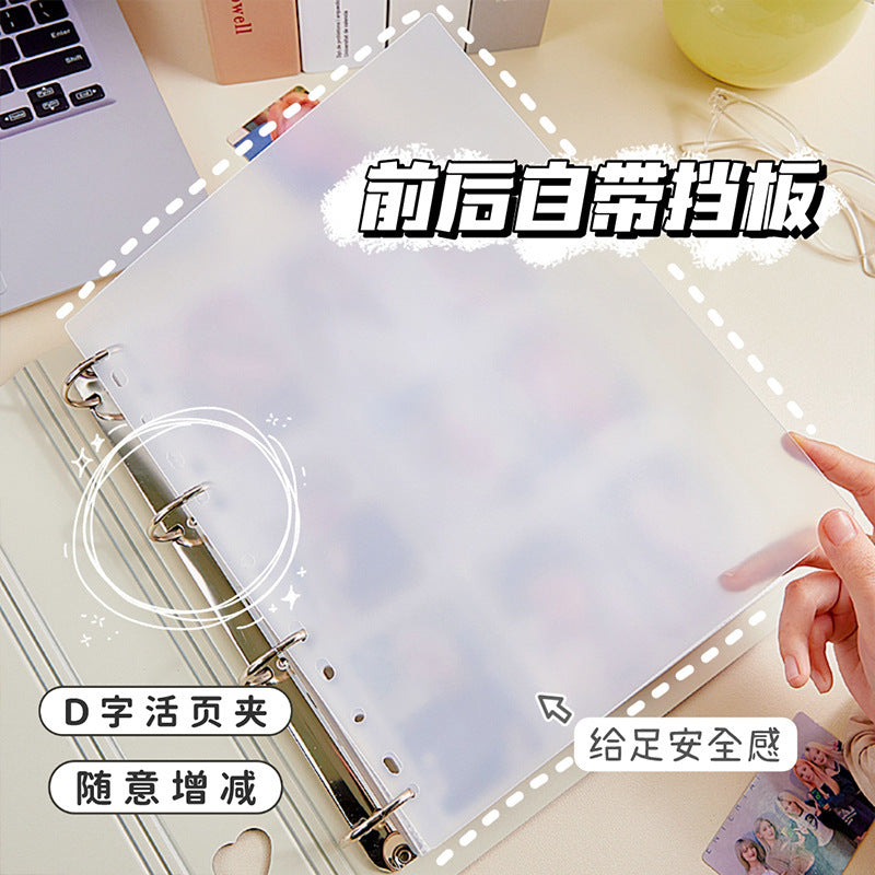 Large Capacity A4 K-Pop Photocard Binder, Refillable 9 Pocket & 4 Pocket Ring Bound Card Album, DIY Scrapbook Photo Album with Sturdy Cover & Divider Boards for Instax Polaroid Photos, Trading Card Collection