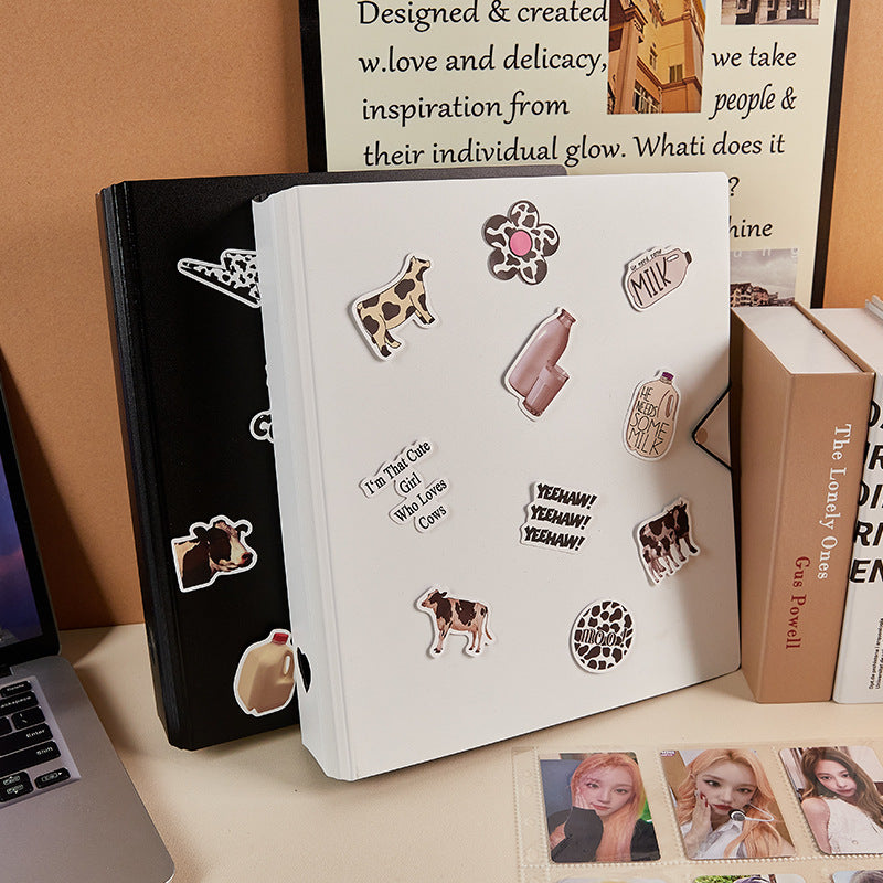Large Capacity A4 K-Pop Photocard Binder, Refillable 9 Pocket & 4 Pocket Ring Bound Card Album, DIY Scrapbook Photo Album with Sturdy Cover & Divider Boards for Instax Polaroid Photos, Trading Card Collection