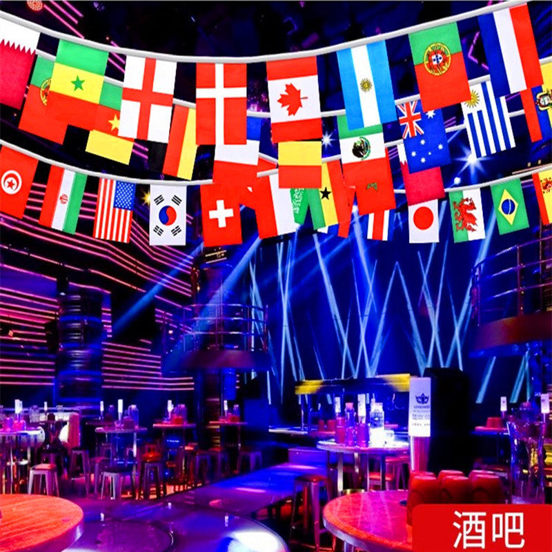 2026 World Cup 48 strong flags, Mexico, Canada World Cup peripheral products, bar KTV lottery decoration