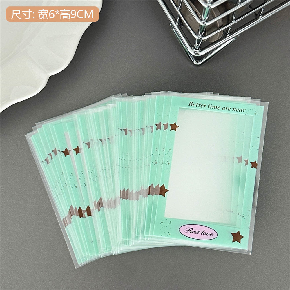 Cute Cartoon K-Pop Photocard Holder & Protective Sleeve, Kawaii Idol Photo Card Protector Film, Photocard Packaging Storage Bag for Teen Girls, Photocard Collection & Shipping Supplies