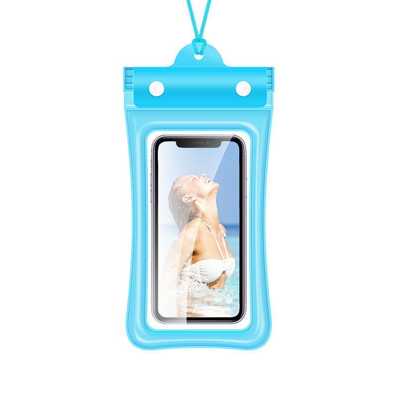 Triple fold mobile phone waterproof bag airbag swimming bath hot spring sealing protective cover diving cover touch screen drifting outer ** hair