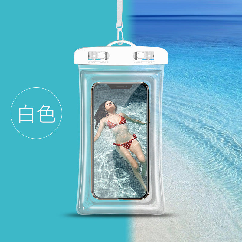 Triple fold mobile phone waterproof bag airbag swimming bath hot spring sealing protective cover diving cover touch screen drifting outer ** hair
