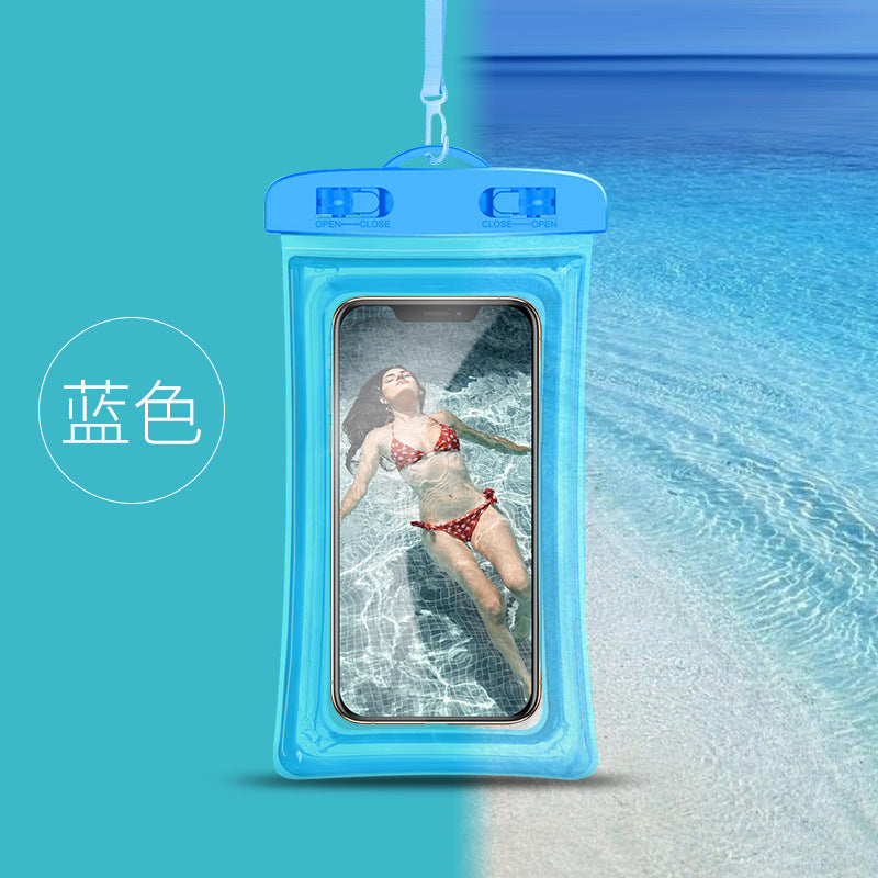 Triple fold mobile phone waterproof bag airbag swimming bath hot spring sealing protective cover diving cover touch screen drifting outer ** hair